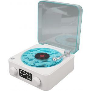 lbgwp60-Haut-Parleur Bluetooth Portable, Machine À Bruit Blanc Avec Réveil, 4 Modes De Lecture, Son Stéréo, Haut-Parleur Bluetooth Rétro Avec Horloge Et Veilleuse Douce Pour La Maison, - Neuf