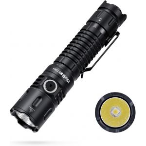 Td04 Tactique Led Lampe De Poche Rechargeable 5000Mah Power, Lampe Tactique,Lampe Torche,3000 Lumens,Led Lampe De Poche Avec Interrupteur Tactique Noir, Ipx8,Lampe Torche Puissante - Neuf