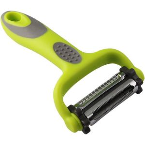 Lbgwp60-Fularr Éplucheur Légumes Et Fruits, Éplucheur Julienne, 3 In 1 Eplucheur Rotative Multifonction, 3 Lames En Acier Inoxydable Dentelées, Droites, Juliennes. Poignée Confortable Antidérapante ¿ - Neuf