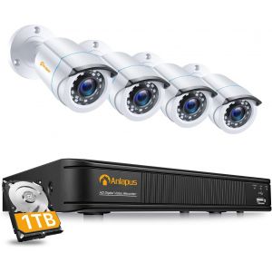 ChenQuanSarl-H.265+ Full Hd 1080P Kit Caméras Surveillance 4X Caméra Extérieure 2Mp Ip66 Avec Enregistreur 8Ch En 1080P Disque Dur 1Tb App Gratuite Alerte Par E-Mail & Détection De Mouvement - Neuf