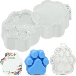 Paquet de 25 griffe de chat en forme de cire fondre coquilles,pour cubes de cire,transparent vide cube plateau moules pour wickl - Neuf