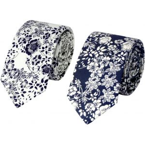 Men's Slim Tie Cotton Tie Slim Tie 6cm Men's Necktie For Daily Wear Wedding Party 1/2 Pieces.[B700] - Neuf