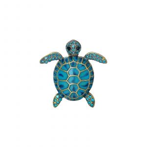 Broche Fleur Dor&eacute;e, Abeille/Tortue Marine, Bijou Pour Femme, Broche En R&eacute;sine (A) - Neuf