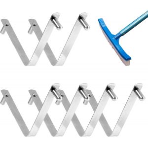 6pcs Pinces en V pour Piscine,Acier Bouton à Ressort Double Broche Clips Papillon de Piscine pour Spa Filets d'Écumoire Brosses Vide Outil Nettoyage Râteau à Feuilles - Neuf