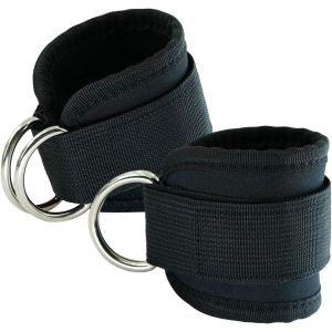 Asas-Lot De 2 Sangles De Pied-Anneau En D-Sangles De Pied Réglables Pour Les Entraînements De Gym Sur Machines À Câble - Neuf