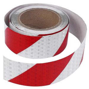 10m X 5cm Bande d'avertissement de s&eacute;curit&eacute; Ruban r&eacute;fl&eacute;chissant Ruban autocollant Bande r&eacute;fl&eacute;chissante Trafic Reflectiv Tw - Neuf