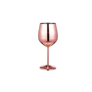 Verres &Agrave; Vin &Agrave; Pied En Acier Inoxydable (Lot De 2), Incassables, Contenance De 500 Ml, Pour Une Utilisation Int&eacute;rieure Et Ext&eacute;rieure. - Neuf