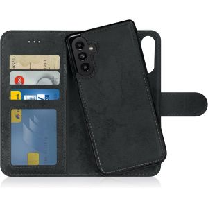 JGD-Flip Case pour Samsung Galaxy A13 5G | A04s - Coque Clapet d&eacute;tachable magn&eacute;tique PU Cuir Support - Housse Portefeuille Book Cover Gris Noir - Neuf