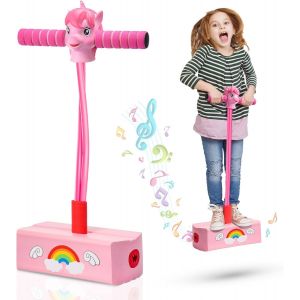ERYI-Jouet Fille 3 4 5 6 7 8 9 10 11 12 Ans,Ballon Sauteur Jeu Enfant 3-8 Ans Pogo Stick, 8-12 Ans Cadeau Anniversaire,Amusant Garcon Fille 3-12 Ans - Neuf