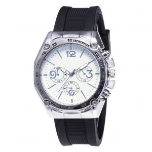 Montre A Quartz Classique Pour Homme Et Femme, Bracelet En Silicone, Decontractee, Cadran Argente Et Blanc - Neuf