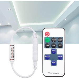 Chenquansarl-Rf Controller, Rgb Led Controller Rf, Led Rf, Led Controller, Led Controller 12v, Contr&ocirc;leur Led, 11 Touches Rf T&eacute;l&eacute;commande Sans Fil, Rf Mini Contr&ocirc;leur Bande Led, Dc 5v-24v Mini Contr&ocirc; - Neuf