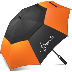 Parapluie De Golf Grande Taille - 62/68 Inch Parapluie Golf Automatique Ouverture Parapluie Grand Et Coupe-Vent Double Canopée Pour Homme Femme - Neuf