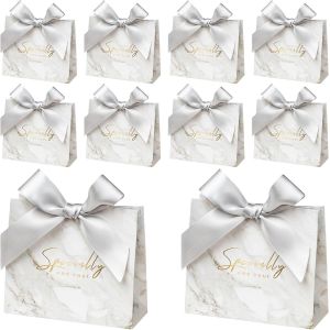 10 Pièces Mini Sac Cadeau, Sac Cadeau Anniversaire En Papier Imperméable Avec N?Ud, Sac Cadeau Mariage, Petit Sac Cadeau, Pour La Fête D'anniversaire, L'obtention D'un Diplôme, Les Mariages Etc - Neuf