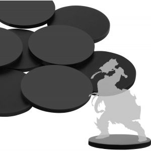 Sansh-40pcs/32mm Rondes En Plastique Pour Figurines, Miniature Figure Bases Support D'affichage Pour Les Jeux De Guerre De Jeu De Rôle - Neuf