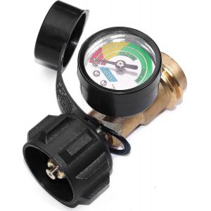 Indicateur de niveau de reservoir de propane, manometre de gaz GPL, code couleur, universel, pour bouteille, barbecue a gaz, camping-car, chauffage et autres appareils. - Neuf