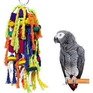Jouet À Mâcher En Bois Vibrant Pour Perroquets - Jouet À Déchirer En Bloc Engageant Pour Conures, Calopsittes Et Plus - Favorise La Santé Du Bec Et Le Jeu - Neuf