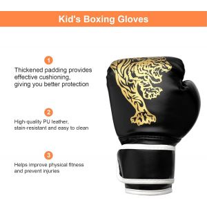 Gants De Boxe Enfants, Gants D'entra&icirc;nement Primaire De Boxe, Gant De Boxes Junior R&eacute;glables Pour Arts Martiaux, Mma, Muay Thai, Kickboxing, Sac De Frappe, Adapt&eacute;s Aux 3-12 Ans - Neuf