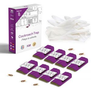 Pi&iquest;&iquest;ges &iquest;&iquest; Cafards | Pack Complet | Anti cafard Professionnel | R&iquest;&iquest;pulsif sans insecticide pi&iquest;&iquest;ge Collant | 100% Naturel Anti blattes et Fourmis (8) - Neuf