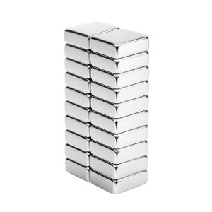 KALANKA-Puissant aimants n&eacute;odyme Super Fort pour Bricolage pour Panneaux Mur, r&eacute;frig&eacute;rateur, Tableau Blanc - Aimant Neodyme Carr&eacute; de 10X10X4mm (20PCS) - Neuf