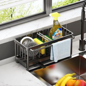 Kalanka-&Eacute;gouttoir &Agrave; Vaisselle Peu Encombrant, &Eacute;gouttoir &Agrave; Vaisselle Pour Comptoir De Cuisine Avec Porte-Couverts, &Eacute;gouttoir &Agrave; Vaisselle Avec Bec Rotatif - Neuf