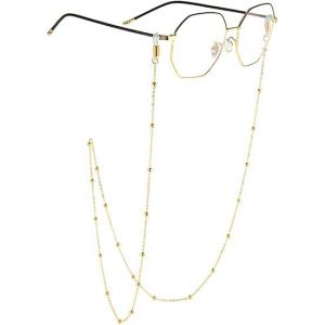 Chaîne De Lunettes, Cordon Pour Lunettes De Soleil Pour Femmes - Chaîne De Lunettes En Or 14 Carats, Porte-Lunettes Autour Du Cou - Neuf