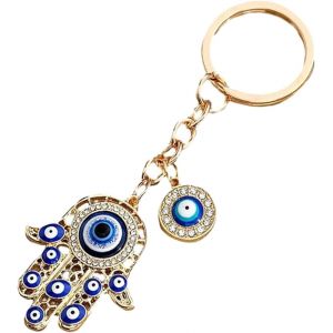 KAL-Porte-Cl&eacute;s Oeil Chanceux Porte-Cl&eacute;s Mauvais ?il Porte-Cl&eacute;s Bleu Turc Mauvais ?il Turc Blue Evil Eye Porte-Cl&eacute;s Oeil Turc Porte-Cl&eacute;s Porte-Cl&eacute;s Yeux Bleus Porte-Cl&eacute;s Mauvais ?il Hamsa Fatima Hand - Neuf