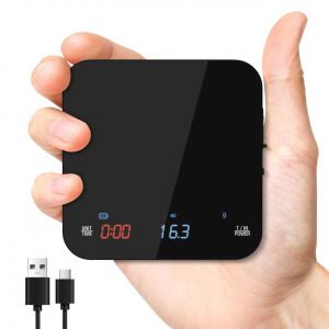 Balance &Agrave; Caf&eacute; Avec Minuterie[4 Modes], 0.1g Haute Pr&eacute;cision Balance Num&eacute;rique Rechargeable Pour Espresso, Affichage &Agrave; Trois Segments, Silence Et Bourdonnements - Neuf