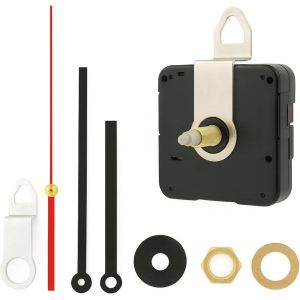 MEVRONISSHOP-M&eacute;canisme horloge murale, mouvement horloge silencieux avec grandes aiguilles, m&eacute;canisme horloge pile 22 mm axe pour cadran jusqu&iquest;&agrave; 10 mm d&iquest;&eacute;paisseur, kit horloger pour r&eacute;paration ou cr&eacute; - Neuf