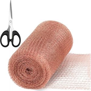 KALANKA-Ruban de Cuivre Contre Les Limaces,12,7cmx6m Filet de Cuivre Pur avec Ciseaux,Ruban de Cuivre Contre Les Limaces pour Jardin surélevé,Piège à Limaces Prévention des Nuisibles et Rongeurs dans - Neuf