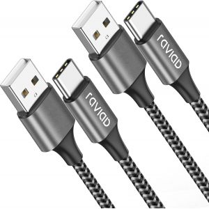 KALANKA-Cable USB C Charge Rapide 3.1A, [1M, Lot de 2] C&acirc;ble USB vers USB C Nylon Cable Chargeur Type C pour iPhone 17 16 15, Samsung Galaxy S25 S24 S23 S22 S21 S20 S10, Huawei P40 P30, Redmi Note 10 - Neuf