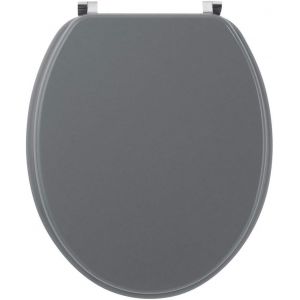 20717953 Abattant Wc En Fibre De Bois Woody En Forme U, Gris Clair[MAT790938] - Neuf