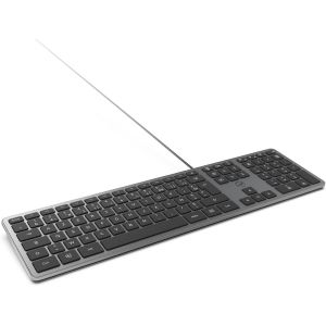 ERYI-- Clavier Pc Ultra Slim Filaire Gris Sidéral - Connexion Usb Français Azerty - Neuf