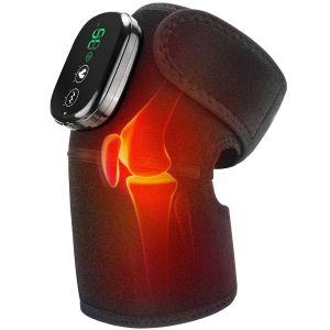 Chauffée Genou Masseur, 3 En 1 Épaule De Chauffage À Plaquettes, Coudières Avec Vibration Pour Soulager Le Stress Sur Les Épaules, Les Coudes Et Les Genoux, Noir - Neuf