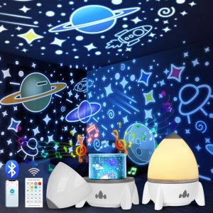 Projecteur De Ciel &Eacute;toil&eacute; Pour Enfant Avec 8 Films, Veilleuse Pour Enfant, Projecteur D'&eacute;toiles Bluetooth, Projecteur Galaxy, Cadeaux De No&euml;l Pour Gar&ccedil;ons Et Filles, D&eacute;coration De Chambre - Neuf