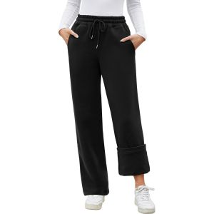 Ulteronixshop-Pantalon Jogging Femme Pantalon Polaire Hiver Automne Chaud De Sport Sportswear Coton Taille Haute Avec Cordon De Serrage D&eacute;contract&eacute; Sweatpants Yoga Avec 2 Poches - Neuf