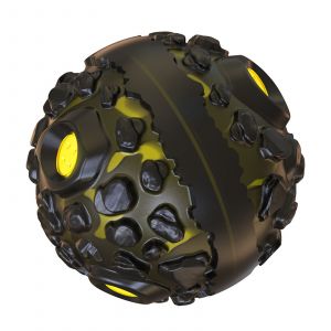 Hjlian 50 Pieces Par Lot, Brevet Du Fournisseur [Jaune] Jouet Pour Chien A Boule De Broyage A Son Etrange En Forme De Meteorite - Neuf