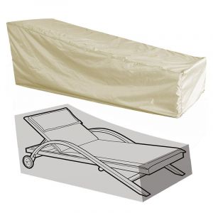 Beige Extérieure Président Capot Long Housse Respirante Imperméable En 210d Oxford Tissu Pour Chaise Longue Bâche Sunlounger Sunlounger 210×75×40×80 Cm - Neuf