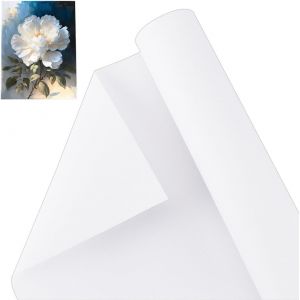 Kaojl-27.3cmx5m Toile De Coton Doublement Appr&ecirc;t&eacute;e Rouleau De Toile Blanche 0.3mm D'&eacute;paisseur Rouleau De Toile De Coton Pour La Peinture Papier Gesso &Agrave; Double Appr&ecirc;t Les Projets Artistiques - Neuf