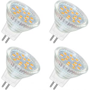 Kal-Mr11 Gu4 Led 2w Blanc Chaud 3000k, 120° 250lm, Halogène Mr11 10w 20w Équivalent, Ac Dc 24v 12v Spot Led Encastrable Gu4 35mm Pour Meuble Cuisine Camper, Non-Dimmable, Lot De 4 - Neuf