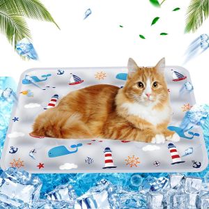 Tapis Rafraîchissant Chien,Tapis Refroidissement Pour Animaux De Compagnie Matelas,Coussin Rafraichissant Pour Chien Injection D'eau,Rester Au Frais Intérieur Extérieur,40 X 50cm,M,Gris - Neuf