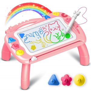 Mdy-Ardoise Magique 1 2 3 Ans, Jouet Enfant 1 2 3 Ans Tableau Magnétique Cadeau Fille 1 2 Ans Tablette Dessin Jeux Educatif 2 3 Ans Noël Anniversaire Cadeau Jouet Bebe 1 An Fille - Neuf