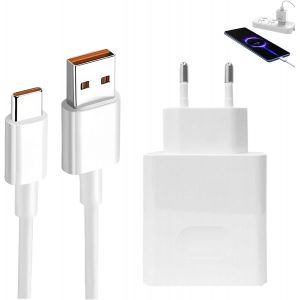 Charger For Honor, 66w Supercharge Fast Charger With 6a Usb C Cable 1m For Honor 90 Lite 200 Lite, 66w Power Supply For Honor Magic 7 Lite 90 Lite 200 Lite 70 Lite X6b X8b Pad X8a X9 - Neuf