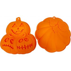 Kalanka-2 Pi&egrave;ces Moule En Silicone Citrouille D'automne Moule Citrouille 3d Moule &Agrave; G&acirc;teau Citrouille Moule &Agrave; G&acirc;teau Moule &Agrave; Citrouille Moule Silicone Pour Citrouille D'enfant (A)-Kalanka - Neuf
