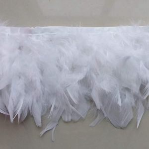 Mevronisshop-Frange En Plumes De Dinde Pour F&ecirc;te, Robe De Mariage, Couture, Travaux Manuels, Costumes, D&eacute;coration - Lot De 1,8 M(Blanc) - Neuf