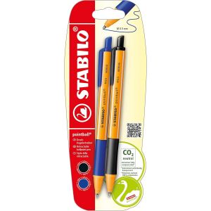 Pointball Ballpoint Pen - Pack Of 2 - Blue, Black - Neuf