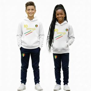 Jogging Foot Enfant Inspir&eacute; S&eacute;n&eacute;gal - &Eacute;dition Supporteur "Num&eacute;ro 10" (Taille 3-4 Ans,Couleur Vert) - Neuf