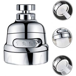 360° Orientable Aérateur de Robinet Universelle Robinet Adaptateur avec Joint en Cuivre Pur et de Caoutchouc de l'Adaptateur Compatible avec la Plupart des projections d'Eau et d'Économie d'Eau - Neuf
