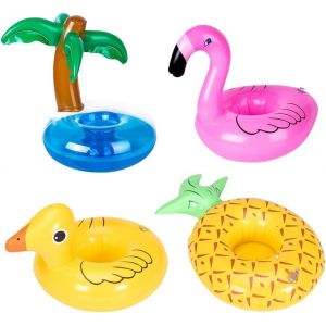 4 Pièces Porte Gobelet Piscine,Accessoire Piscine,Porte-Boissons Piscine Gonflable,Bar Flottant Pour Piscine,Porte Gonflable Pour Baignade Fêtes De Plage Eté - Neuf