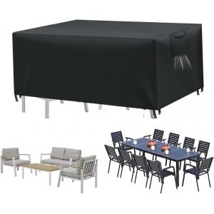 Housse De Protection Pour Meubles De Jardin, Robuste, Tissu Oxford 420d, Imperm&eacute;able, Anti-Uv, Housse De Protection Pour Meubles De Jardin, Pour Meubles De Jardin, Pour Canap&eacute; De Terrasse - Neuf
