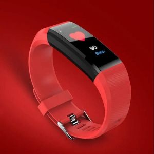 Bande Intelligente Numérique Sport Montre Intelligente Hommes Femme Pression Artérielle Fréquence Cardiaque Moniteur Étanche Fitness Bracelet Pour Android Ios.Red. - Neuf